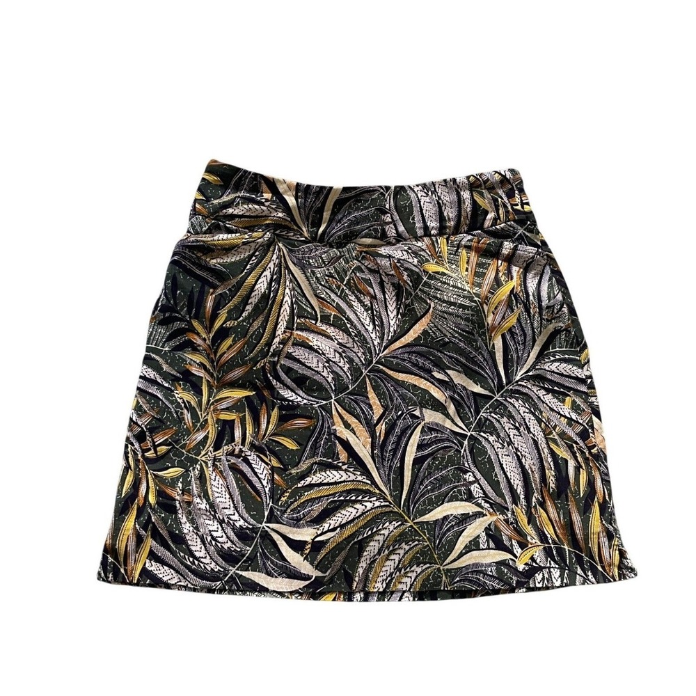 Tropical Palm Print Golf Skort Dark Green Size 12 by Swing Control